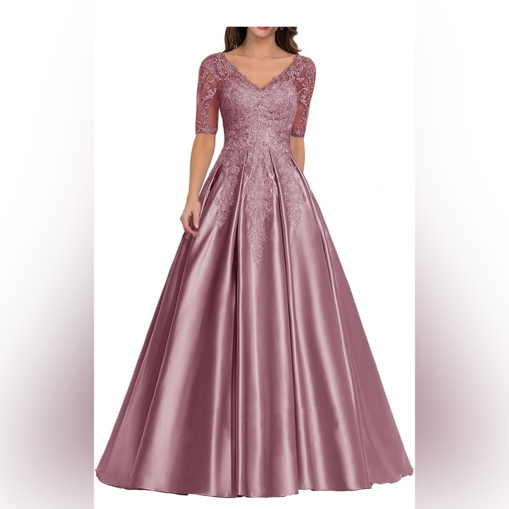 Satin embroidered bodice gown for MOB/ MOG SZ 18